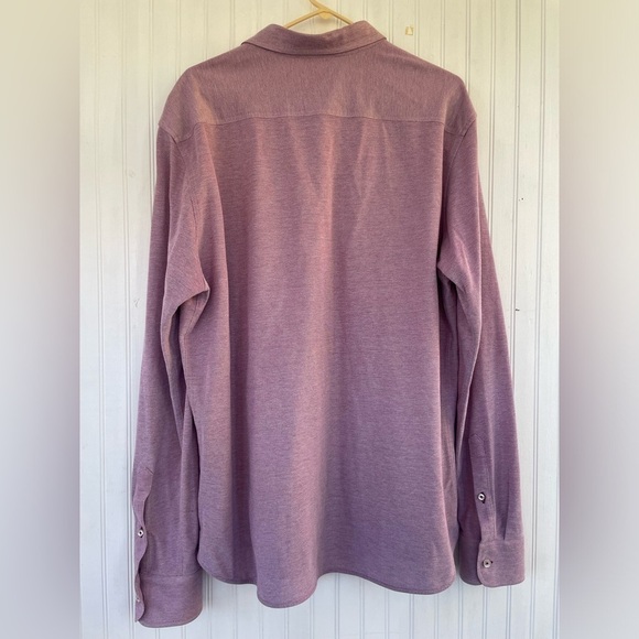 Untuckit Men's Dusty Red 100% Cotton Slim Fit Long Sleeve Button Down Size XXL - Picture 2 of 6